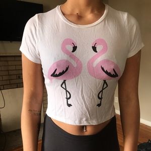 Flamingo crop top